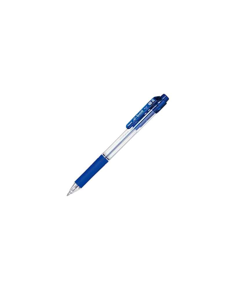 Pentel BK127 E-Ball Retractable Ballpoint Pen - Fine 0.7mm with Rubber Grip