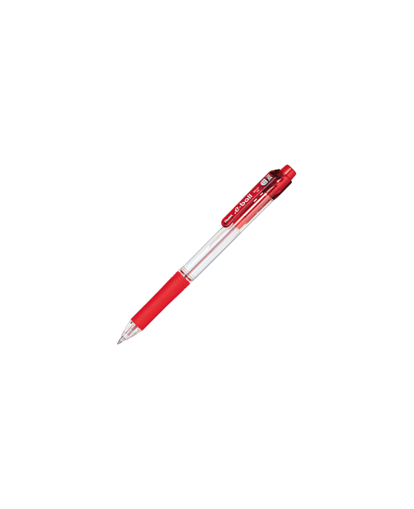 Pentel BK127 E-Ball Retractable Ballpoint Pen - Fine 0.7mm with Rubber Grip