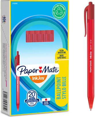 Paper Mate InkJoy 100RT Retractable Ballpoint Pens, Medium Point (1.0mm) - Smooth Writing Experience